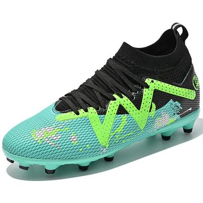 Football Shoes Men's and Women's High Top Shredded Nails Youth Sports TF Training Football Shoes