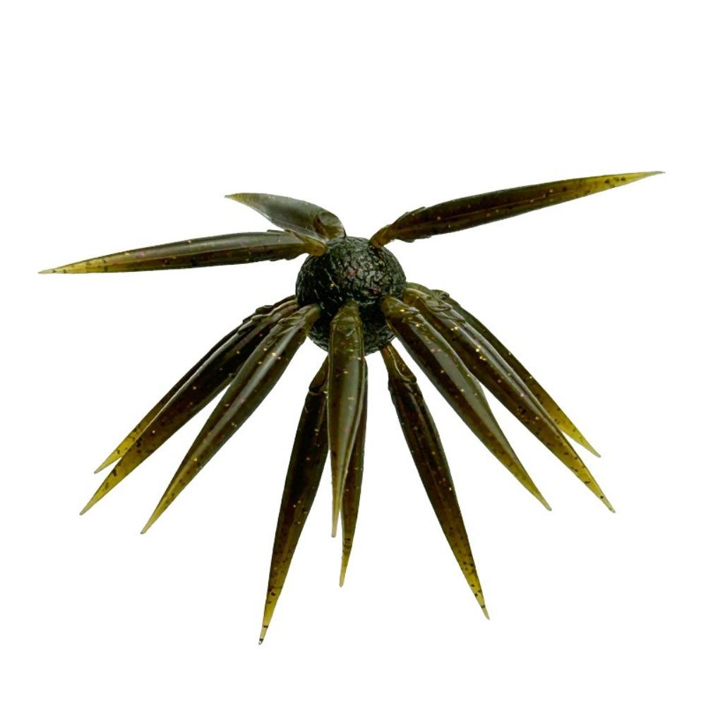 2pcs 17mm Length Sea Urchin Bait 8.8g Weight Soft Elastomer Lure Bait-Cluster Lure  For Bass Fishing
