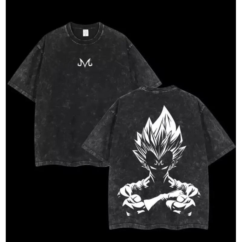 Fashion Women s T-Shirt Dragon Ball Majin Vegeta T-Shirt - Anime Cotton S промывают черный