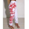 European & American Women's 2025 Printed Elastic Waist Casual Harem Pants