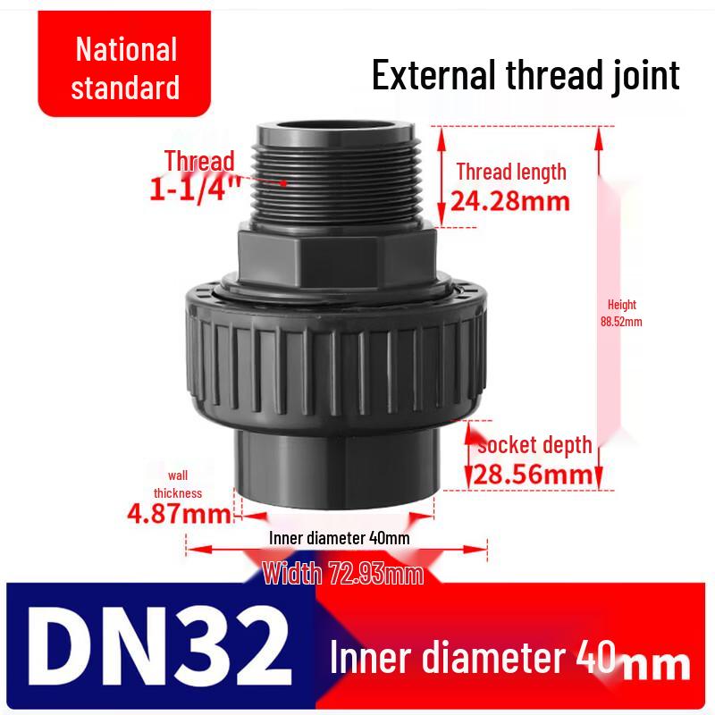 UPVC External Thread Union Connector
