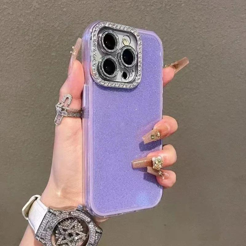 Luxus Glitzer Diamant Handyhülle Für iPhone 14 15 16 Plus 11 12 13 16 Pro Max Stoßfest Hart Rückseite Kameraschutz Hülle