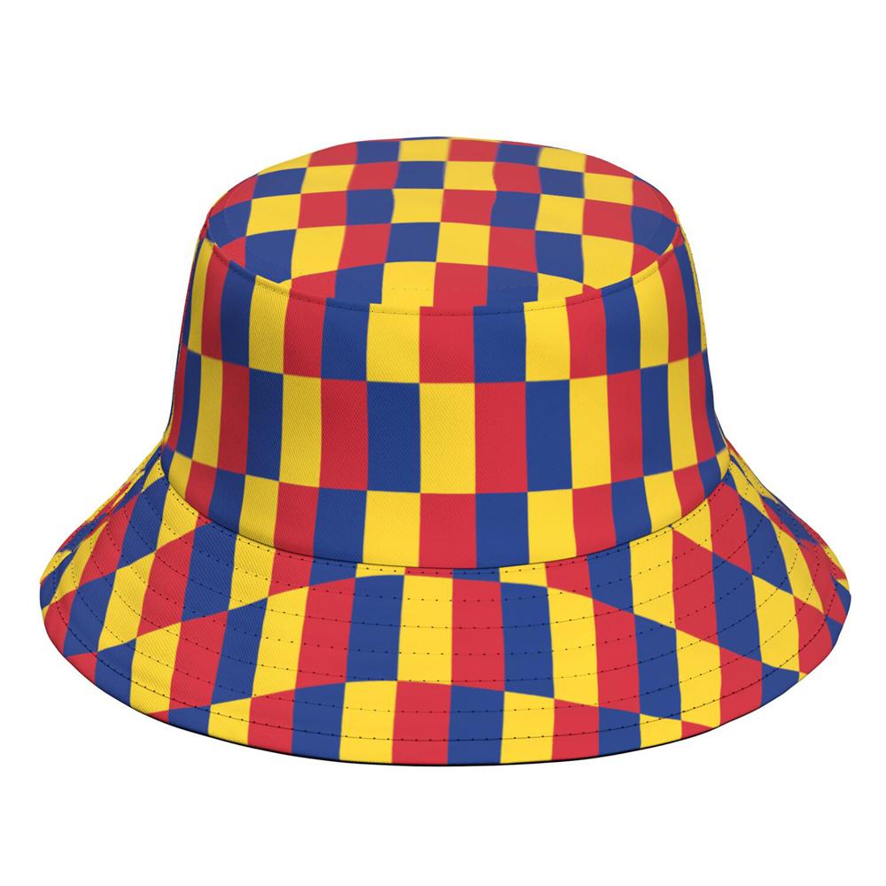 Romania Fisherman Hats Free Custom Made Name Number Photo Bucket Cap Nation Flag Ro Romana Romanian Country College Headgear