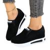 Inner Heightening Women's Shoes Tide 2025 New Korean Version Autumn Slope Heel Thick Sole One Pedal with Breathable Casual Single Shoes
