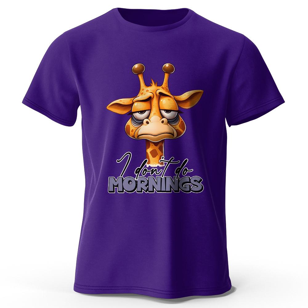 Summer Round Neck 3D Cartoon Giraffe Printed Top Fashionable Casual Short Sleeved Children's Boy T-shirts
