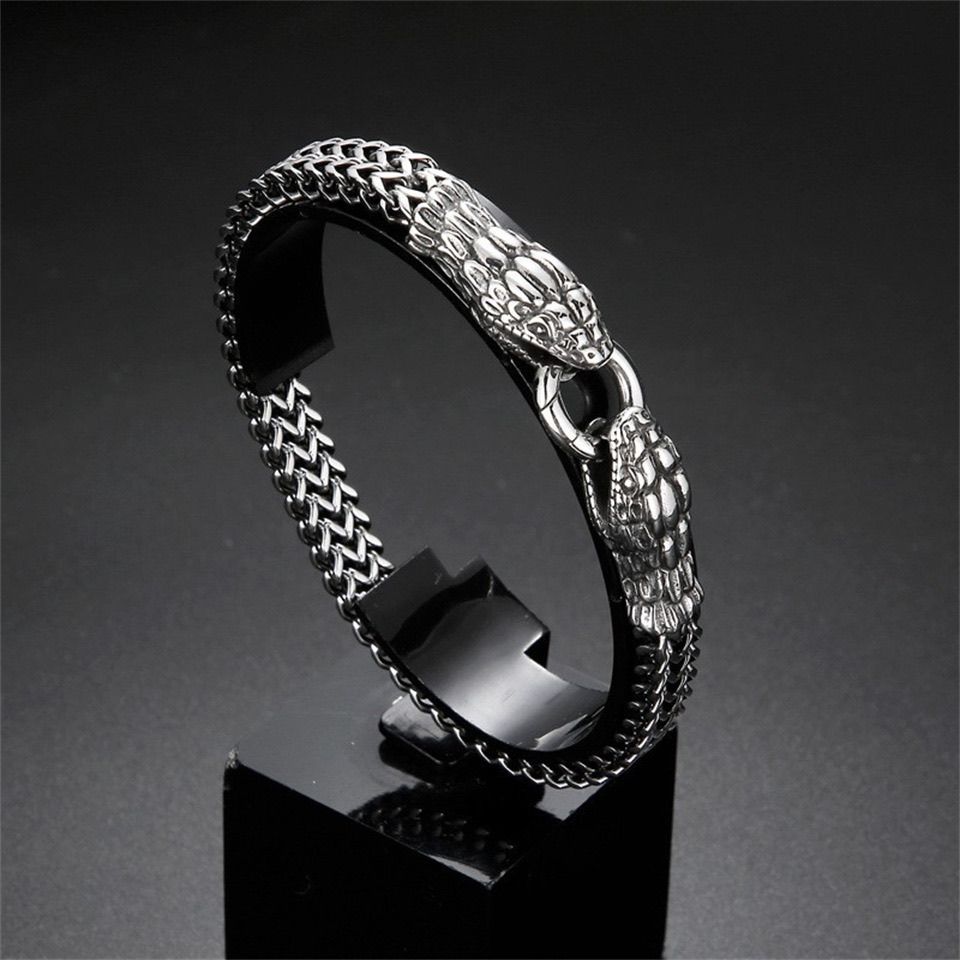Men's Ins Trend Retro Sense Snake Domineering Fashion Exquisite Men's Wrist Jewelry