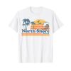 North Shore Oahu Hawaii Vintage Beach Surfing Retro Hawaiian T Shirt Vintage Washed Fashion Soft Stretched Unisex