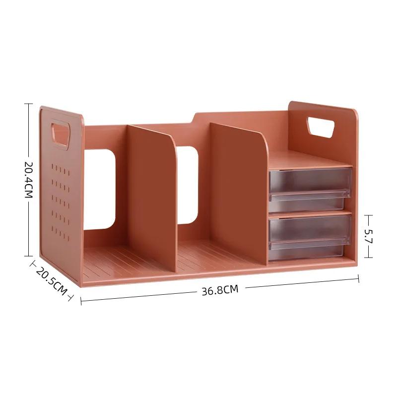 Bookstand with Drawers, Student Desktop Storage Panel, Storage Box, Bookshelf