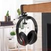 Double Hook Headphone Stand Aluminum Zinc Zinc Alloy Headset Rack Holder Desk Clamp On Hook  For Under Desk