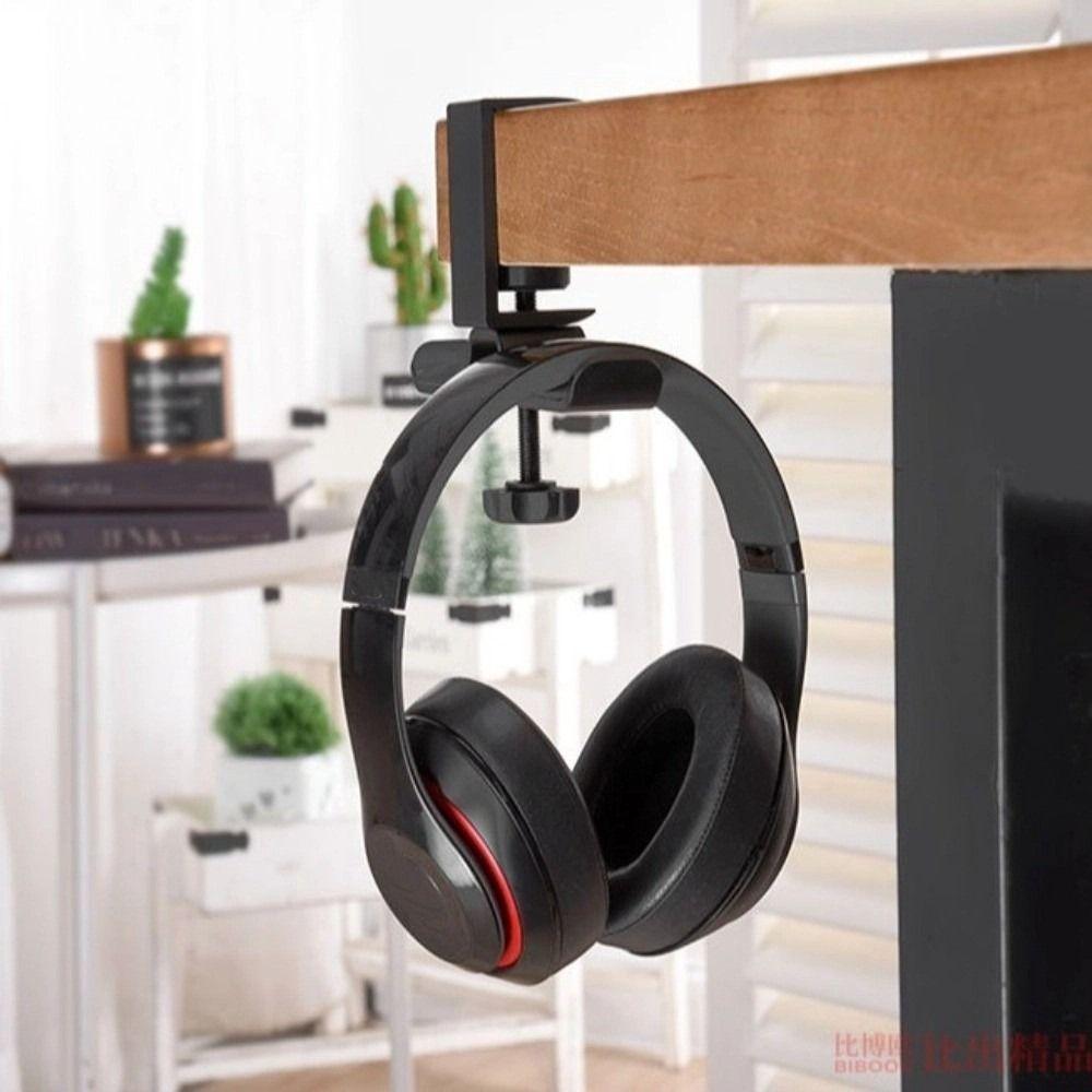Double Hook Headphone Stand Aluminum Zinc Zinc Alloy Headset Rack Holder Desk Clamp on Hook  For Under Desk