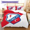 FC Utrecht  Pattern Bedding Quilt Set Quilt Cover Pillowcase Home Decoration Birthday Gift (1 * Duvet Cover + 2 * Pillowcase, Without Core)