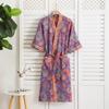 Cotton Double-layer  Bathrobe, Thin Sleepwear, Home Clothes, Women's Sleeping Robe, Quick Drying Water Absorbing Yukata