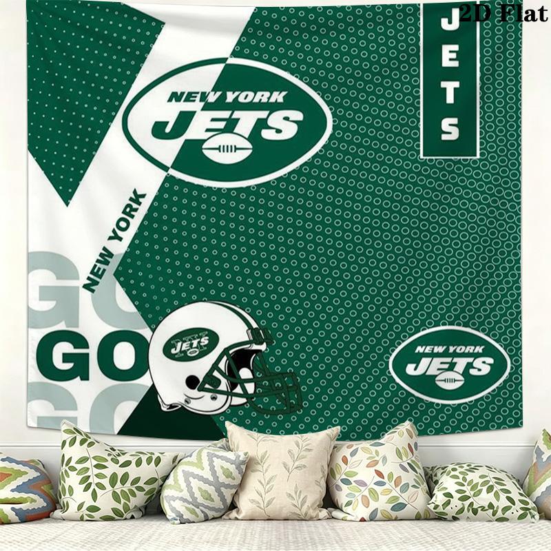 NY Jets Wall Tapestry Aesthetic Wall Hanging Printed Fabric Blanket Decorative Tapestries for Bedroom Living Room Home Decor
