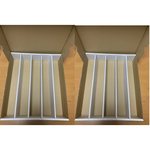 Set of 2 5000-Card Storage Boxes for Trading Cards. Holds approximately 5000 trading cards.