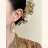 Handmade Glass Pearl Lily Flower Earrings - Elegant, Fresh, and Stylish for Women