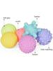 Baby Sensory Toy Textured Balls - Soft Teething & Tactile Exploration Set with 6 Colors+8 Styles |