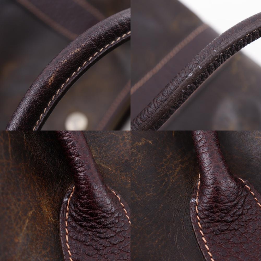 Hermes Garden Party PM Tote Bag Brown Amazonia Women Used