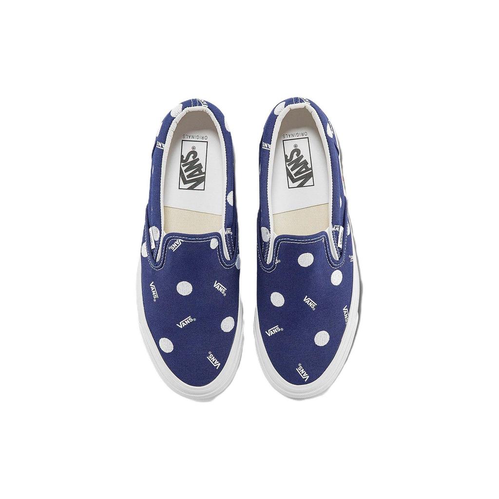 Vans Og Classic Slip On Lx Low Top Casual Skateboarding Shoes Unisex White Blue VN0A45JK84A