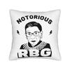 Ruth Bader Ginsburg  Vintage Square Pillowcases Polyester Bed Car RBG Feminist Cushion Case Cool Decor Throw Pillow Case