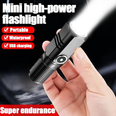 Lanterna LED MINI XHP70 superbrilhante 3000MAH USB recarregável com zoom, lanterna de pesca com 3 modos de iluminação, lâmpada de acampamento