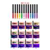 HANDAIYAN Lápiz de Sombra de Ojos 12 colores Lápiz Delineador de Ojos Manga Instalada Mate Secado Rápido Delineador de Ojos Líquido Pegamento Delineador de Ojos