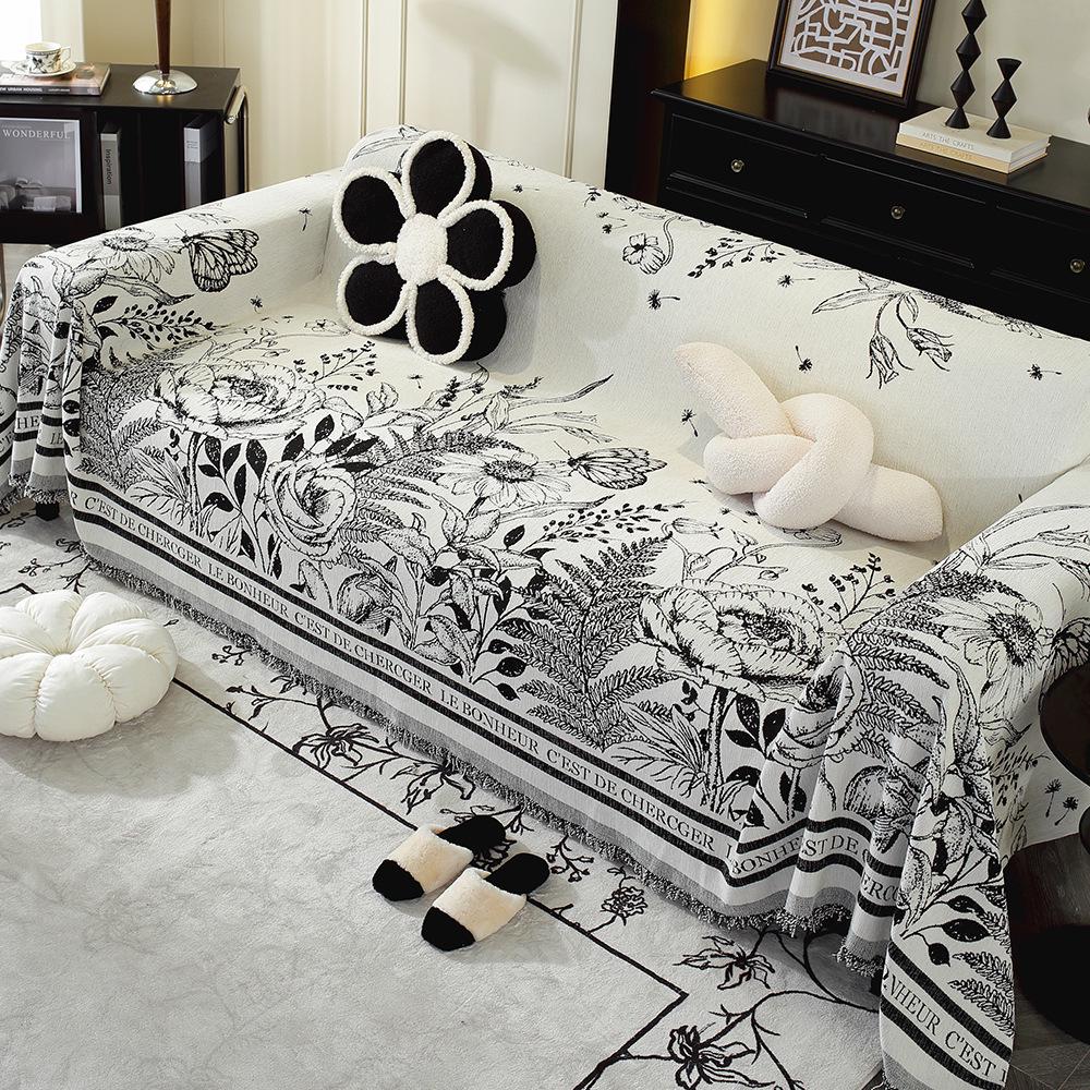 

Пасторальный ченилловый чехол для дивана: Плотный, Полностью закрывающий, Устойчивый к царапинам Чехол для дивана на все сезоны 180x260