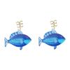 Elegant Water Themed Drop Earrings Unique Acrylic Handmade Fish Pendant Jewelry Lightweight and Comfortable Accessory