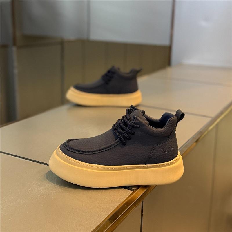 Autumn and winter new light luxury high-end ruffian handsome fried street shoes velvet warm cotton shoes casual shoes
