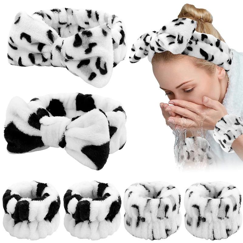 Hand-sewn Face Wash Wrist Band Waterproof Makeup Headband Headband Set