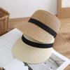 New cute petal hat ins pastoral style hand-woven color block fisherman hat sunshade