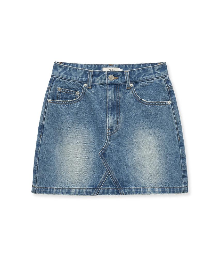 Yale Denim Mini Skirt_Light Blue