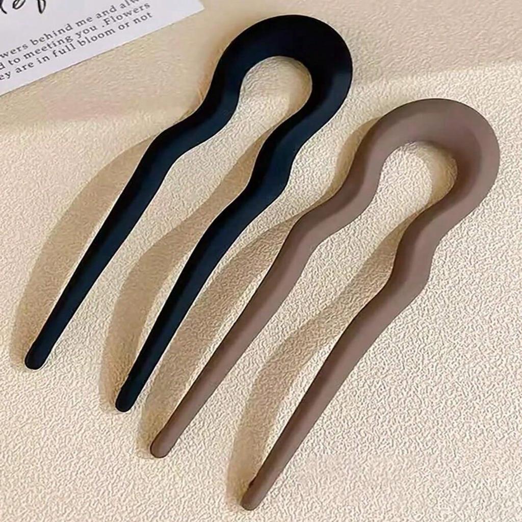 2 Pieces of Fashionable and Elegant U-Shaped Hair Clips, Hairpins, Bun Hair Clips, Hair Accessories for Women, Suitable for Parties, 