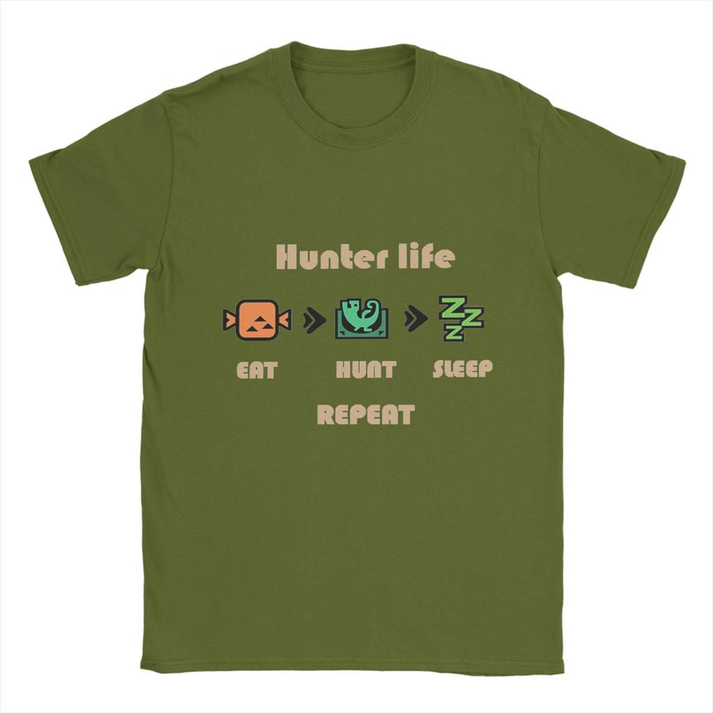 Men's Monster Hunter T Shirt Hunters life Cotton Clothes Casual Short Sleeve Crew Neck Tees Gift Idea T-Shirt