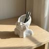 Pen Holder, Abstract Thinker Sculpture Desk Organizer, 3D Printed Holding Face Figurine Flower Vase for Makeup Brushes