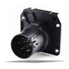 7 Pin Trailer Socket RV Trailer Connector Black Plastic Housing Long-lasting Use For US Vehicles For Most 7-pin RVs