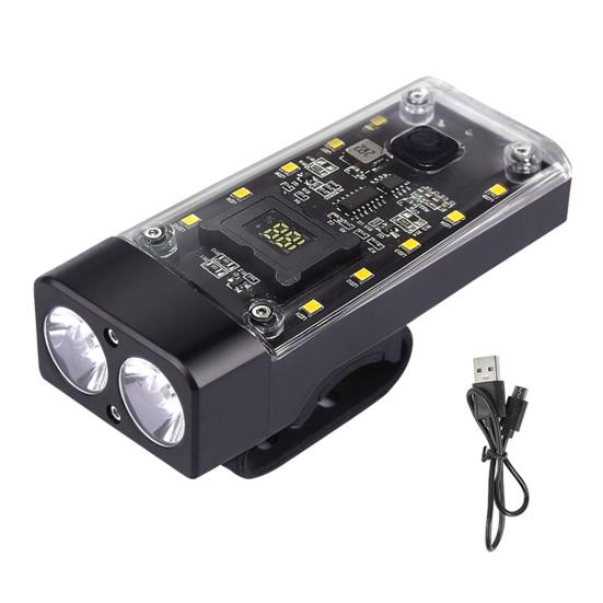 Bicycle Headlight 1500/3000mAh Rechargeable Power Bank Lightweight Waterproof Universal MTB Road Mountain Bike Night Riding LED Front Lamp