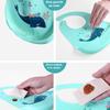1pcs Cute Kids Silicone Bib Waterproof Baby Feeding Bib Large Food Catcher Soft BPA Free Infant Bib for Boys Girls Mealtime Tool