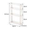 Slim Behind-Door Storage Trolley: Multi-Layer Shelf for Bathroom & Toilet.