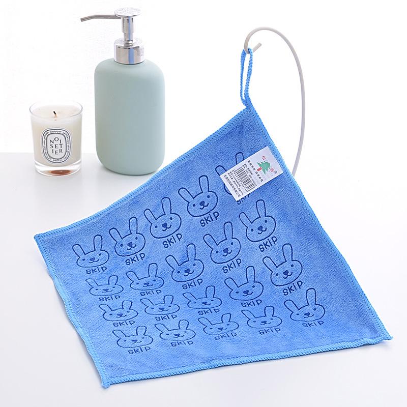 Cute Cartoon Rabbit Microfiber Hand Towel Washcloth