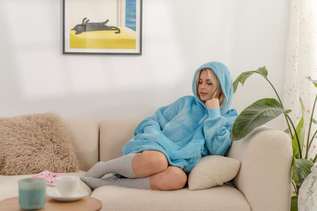 Blanket sweatshirt tv long women's men's blanket sweatshirt bedspread gift for a girl