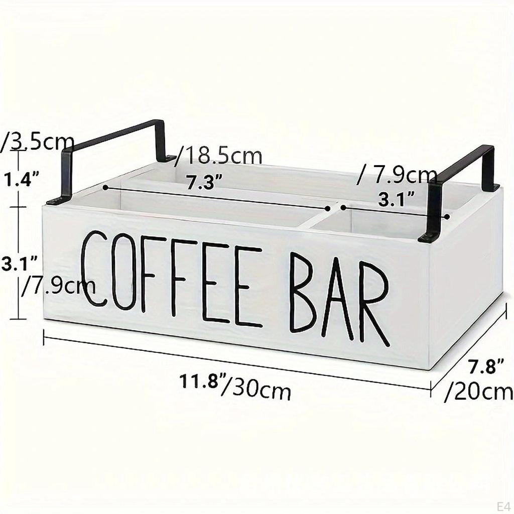 Organizér kávové stanice Držák kapslí Dřevěný bar Příslušenství Úložný prostor pro