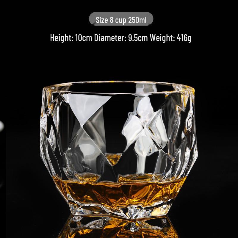 Octagonal KTV Beer Mug - Thickened Creative Crystal Whiskey Glass for Spirits