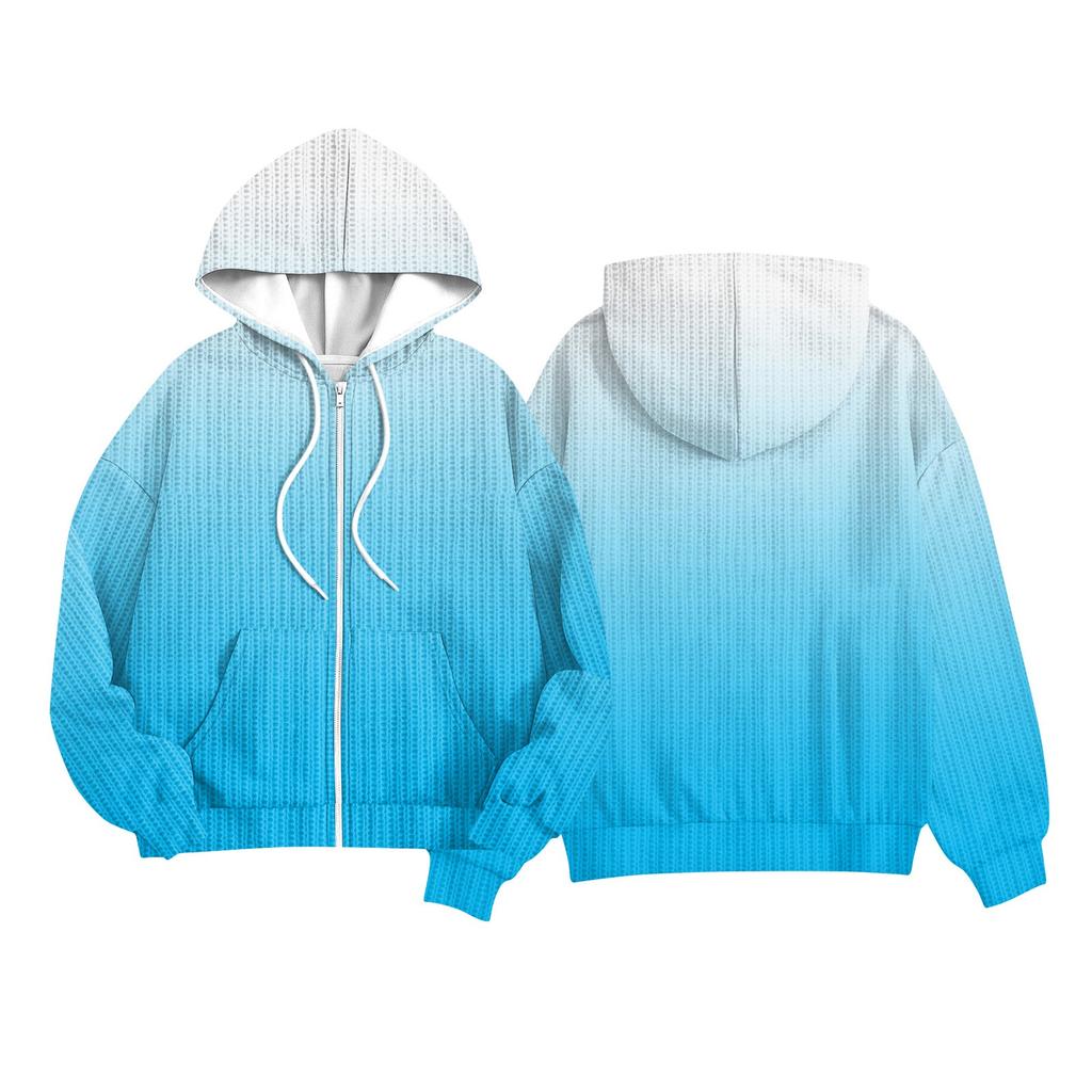 Children Girls And Boys Fashion Jacket Casual Printed Long-sleeved Hooded Cardigan Sweatshirts