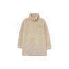 MLB Boston Red Sox Logo Embroidered Stand Collar Long Sleeve Fleece Jacket Women Jackets Light-Beige 3FFDB0136-43BGL