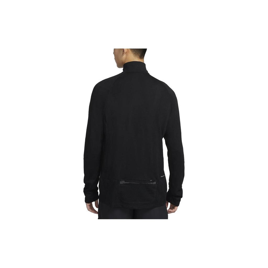 Nike Therma-Fit Adv Run Division Half-Zip Stand-Collar Running Long-Sleeve Tee Men Tops Black DV9288-010