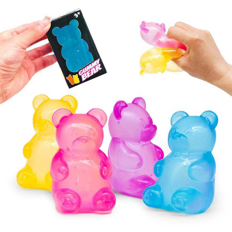 Maltose Teddy Bear Squeezable Toy TPR Easter Bunny Slow Rising Stress Reliever Toy Fidget Sensory Toy Squishy Jelly Gifts