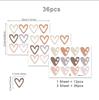 36pcs Bohemian Heart Wall Stickers Hearts Art Wall Beautification Decals Children Baby Girls Bedroom Nursery Wallpapers Decor