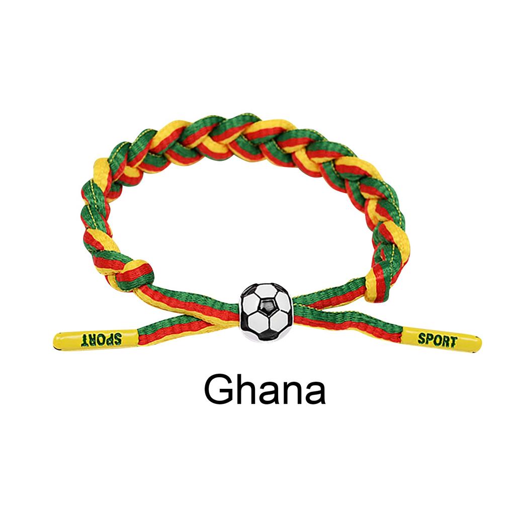 Football Team Fan Support Identification Woven Bracelet