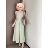Summer atmosphere small skirt seaside vacation halter suspender dress women's summer new French temperament long dress