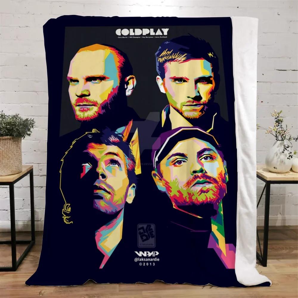 Coldplay Throws Blankets for Sofa Luxury Throw Blanket King Size Fluffy Plaid Microfiber Bedding Beach Towel Home Interior Knee